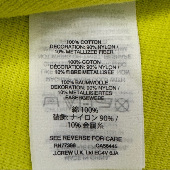 Crewcuts Lime Green Girls Sweater Side Stripes Brat Summer size 14 - Picture 7 of 12